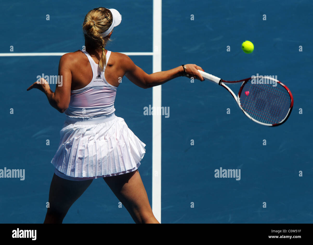 Caroline Wozniacki du Danemark à l'Australian Open 2011 Tournoi de tennis . Banque D'Images