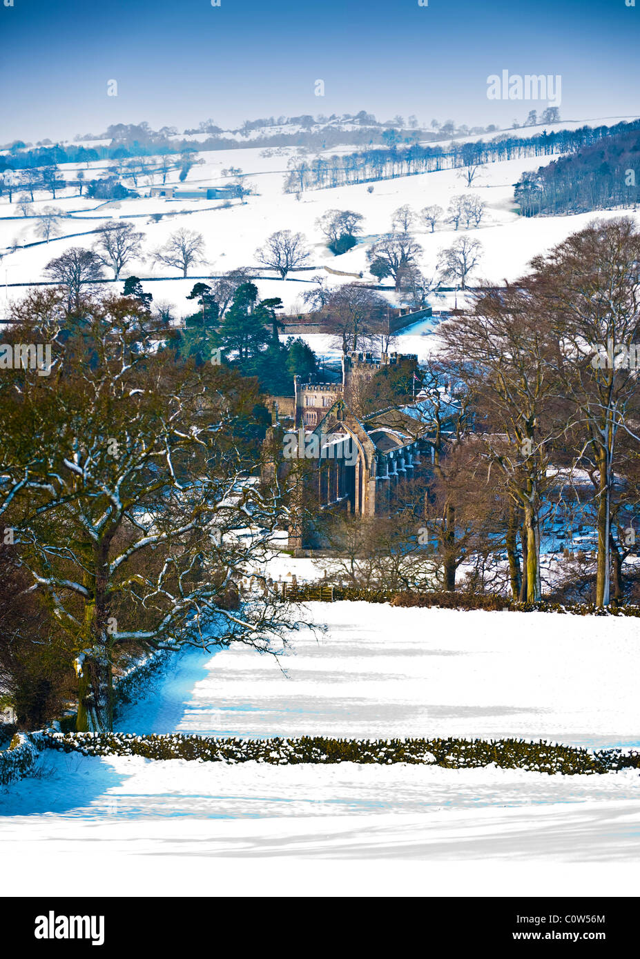 Yorkshire Hall Snape Banque D'Images