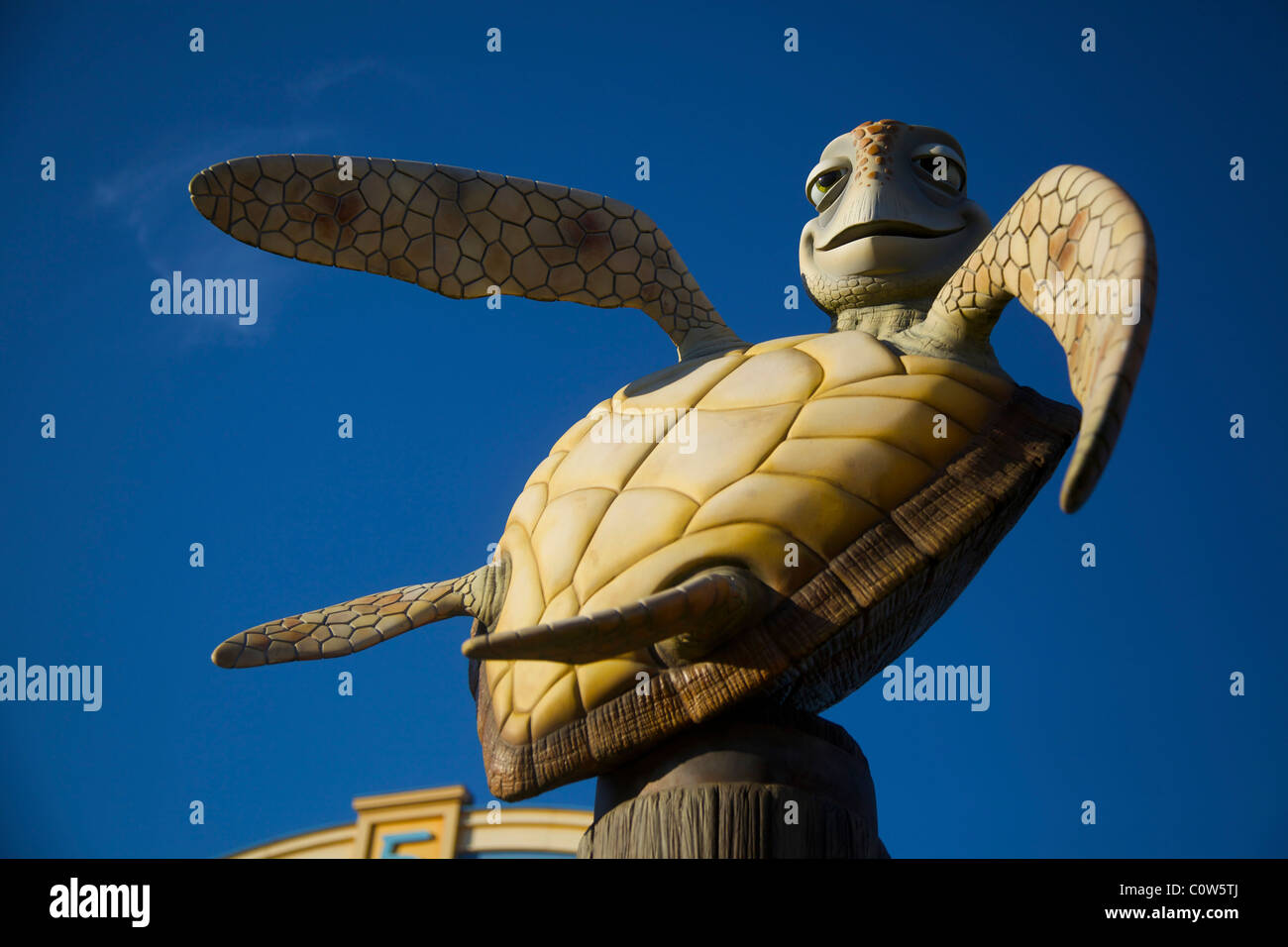 Statue de broyer du film Le Monde de Nemo à Walt Disney Studios à Disneyland Paris Banque D'Images