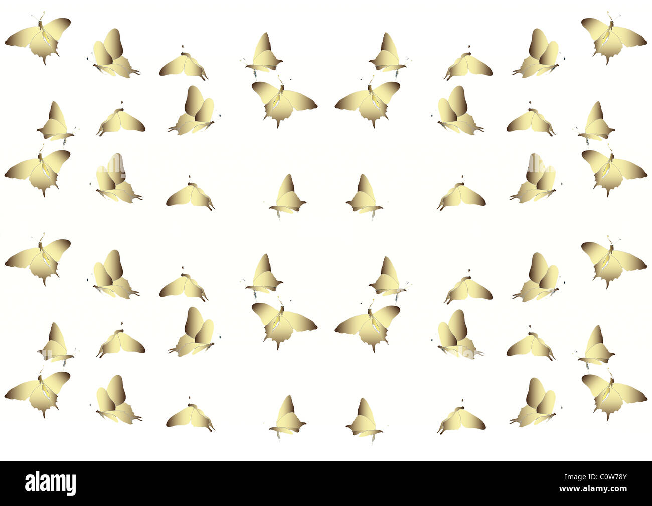 Schéma de peinture japonaise, Papillon Banque D'Images