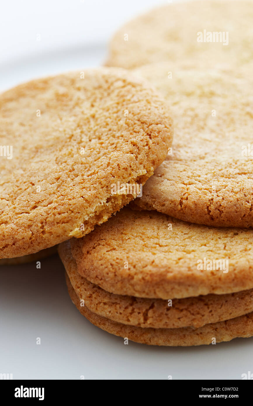 Cookies biscuits sur une plaque Banque D'Images