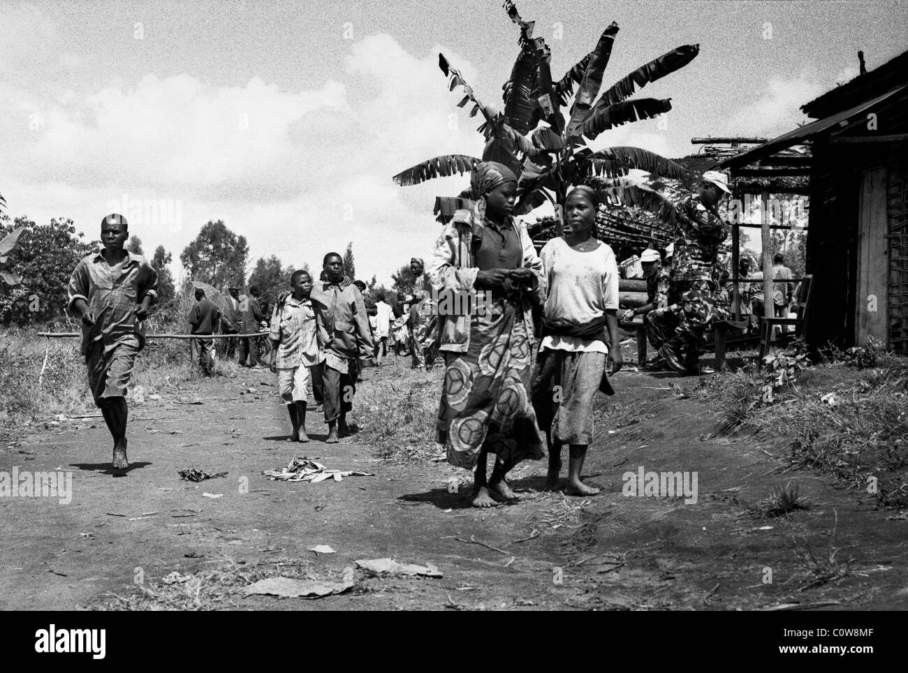 Camp de réfugiés, district de Ngozi, le nord du Burundi Banque D'Images