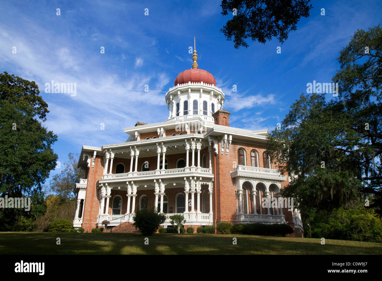 Historique de Longwood antebellum mansion octogonal situé dans la région de Natchez, Mississippi, USA. Banque D'Images