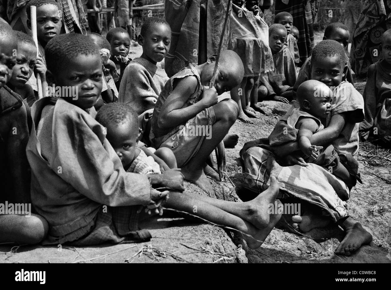 Minorité ethnique twa, le nord du Burundi, l'Afrique centrale. Banque D'Images
