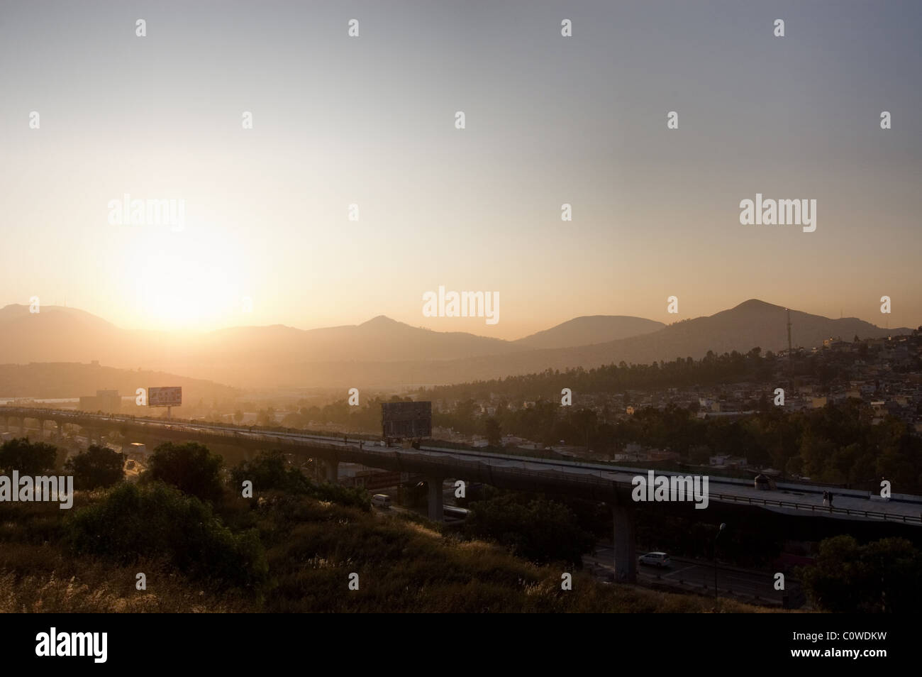 L'aube dans la région métropolitaine de Mexico city Banque D'Images