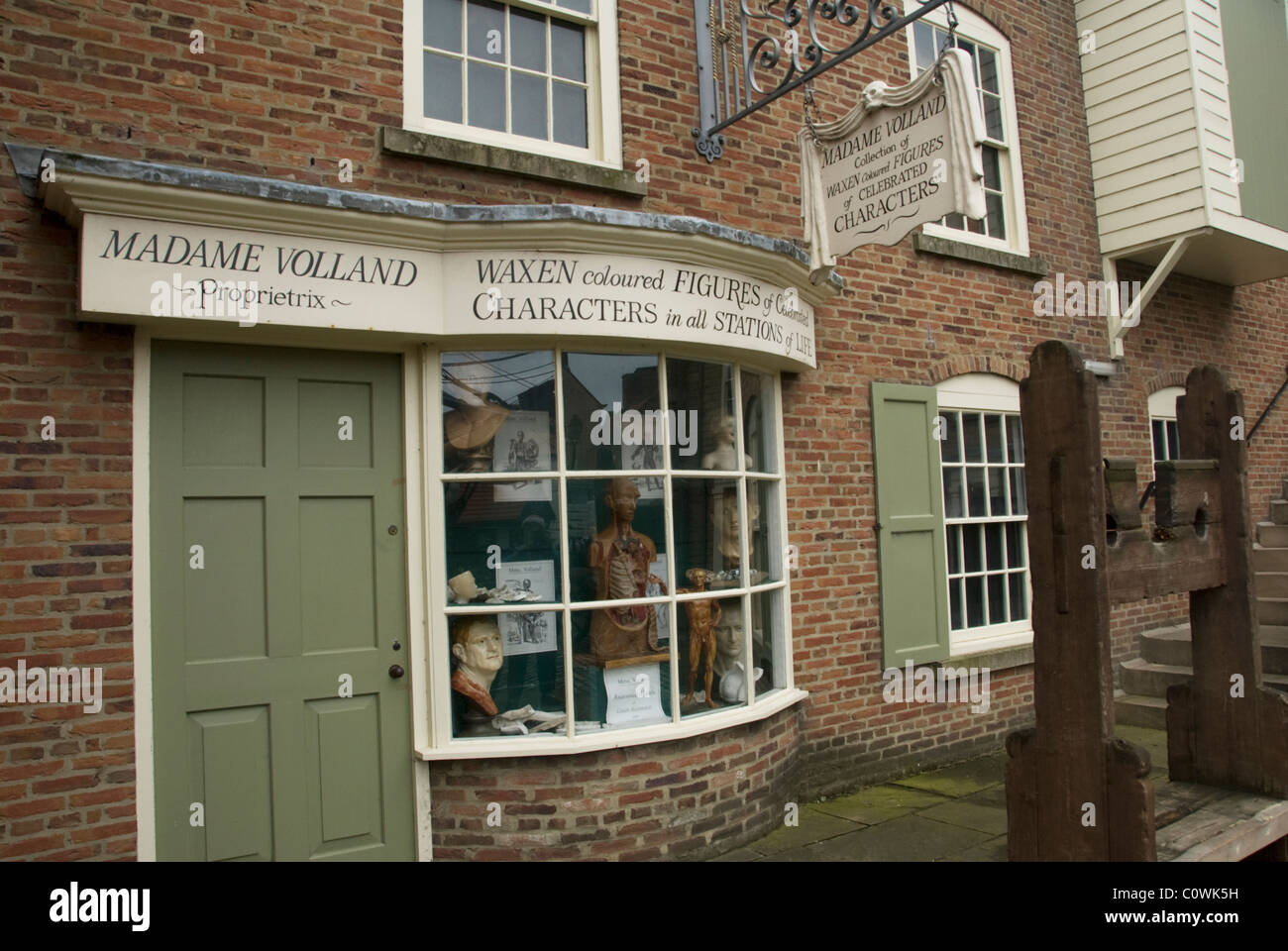 DURHAM (TEES) ; L'HARTLEPOOL MARITIME EXPERIENCE MUSEUM ; LA BOUTIQUE ; LES STOCKS DE LA VILLE DE CIRE Banque D'Images