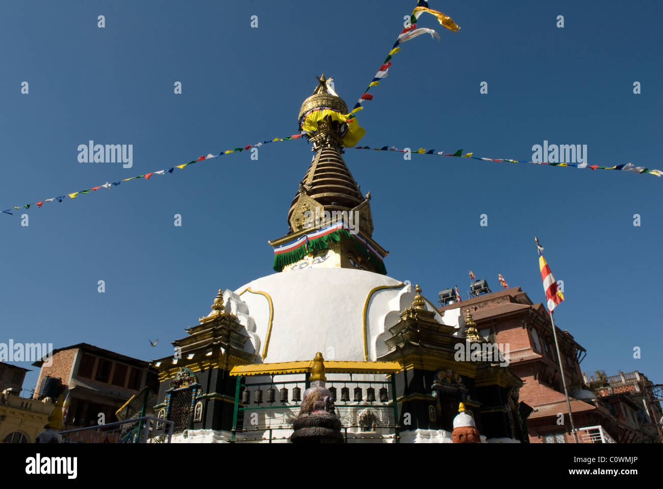 Stupa Kathesimbhu, Katmandou, Népal. Banque D'Images