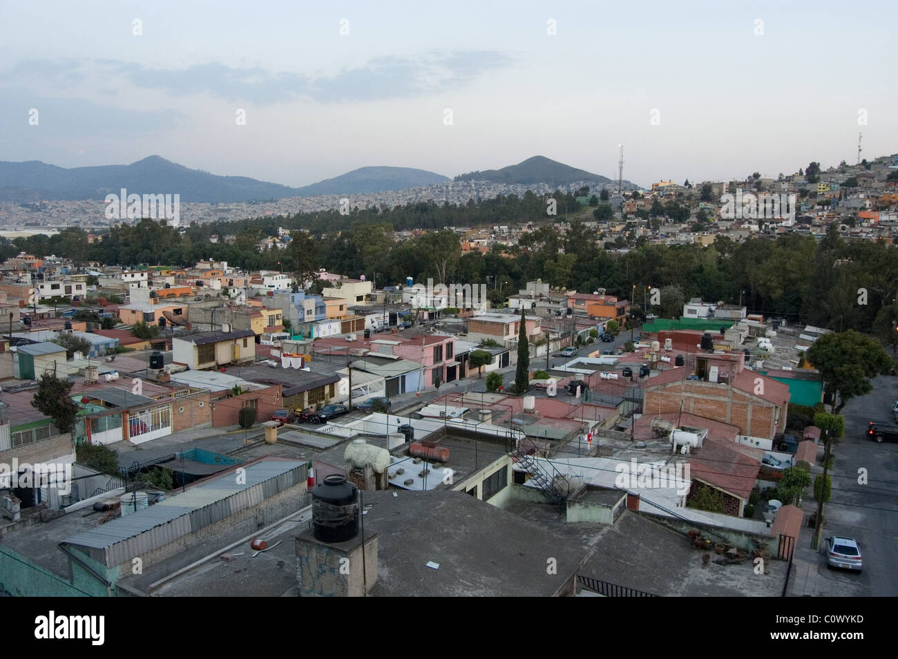 La zone métropolitaine de Mexico pleine de maisons et plus de maisons pour kilomètres Banque D'Images