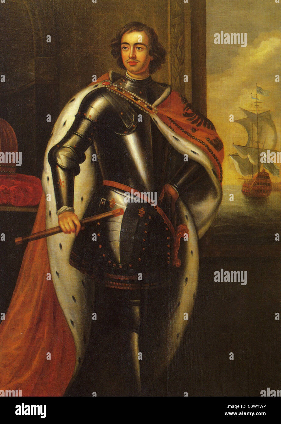 Le Tsar Pierre le Grand (1672-1725) peint par Godfrey Kneller Banque D'Images