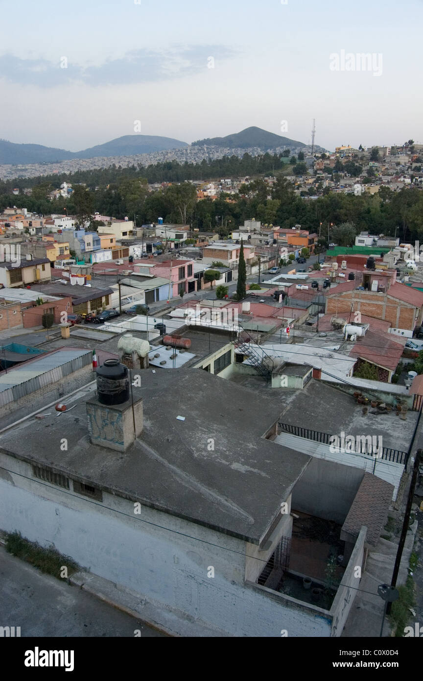 La zone métropolitaine de Mexico pleine de maisons et plus de maisons pour kilomètres Banque D'Images