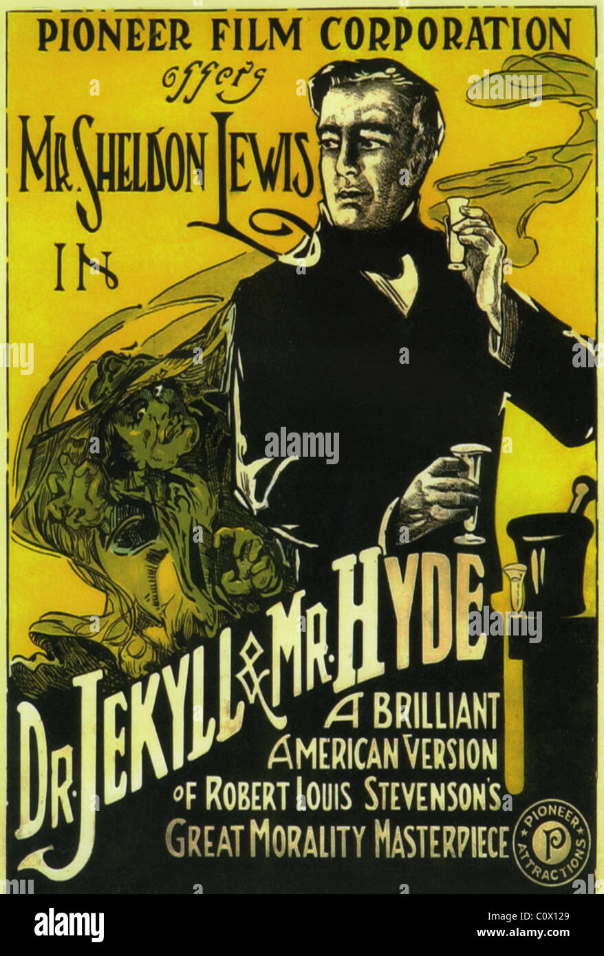 Dr jekyll and mr hyde 1920 movie poster Banque de photographies et d’images à haute résolution