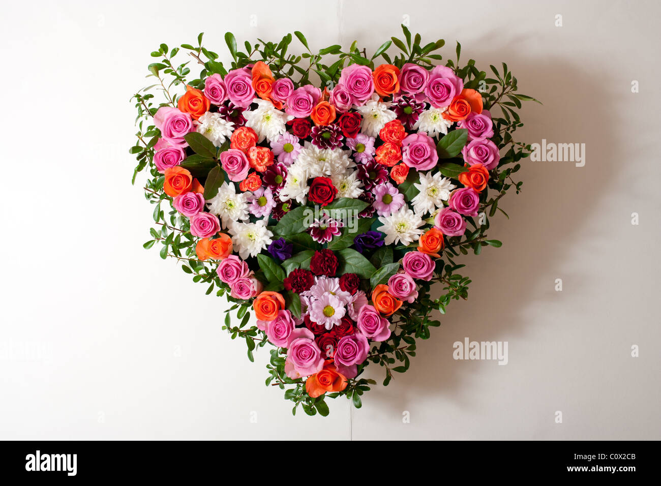 Fleurs en forme de coeur Banque D'Images