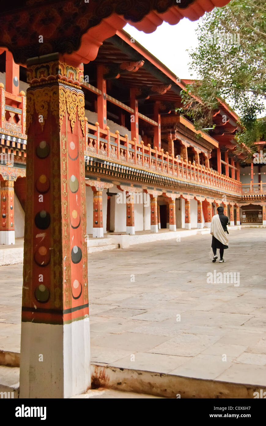 Bâtiments dans Punakha Dzong, le Bhoutan Banque D'Images