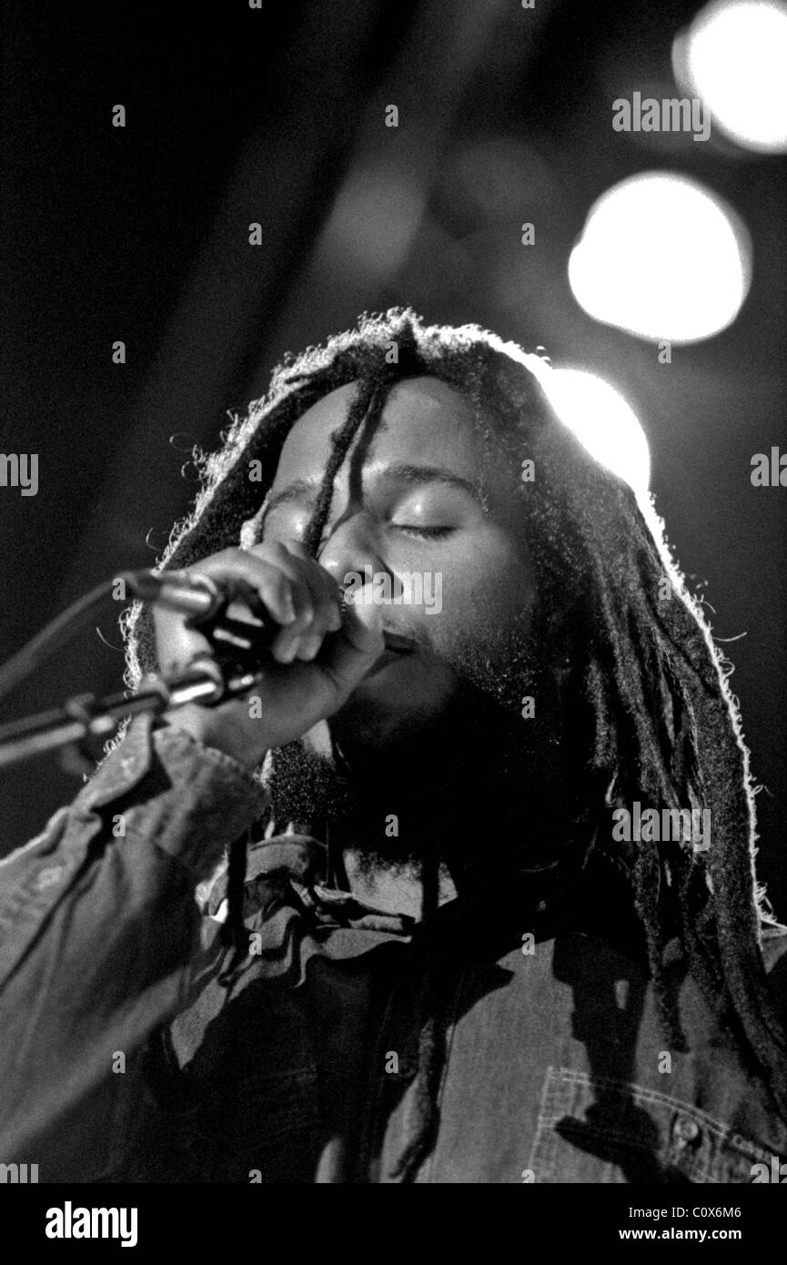 Ziggy Marley et la mélodie décideurs effectuer à Raleigh, le 27 août 1993. Ziggy Marley Banque D'Images