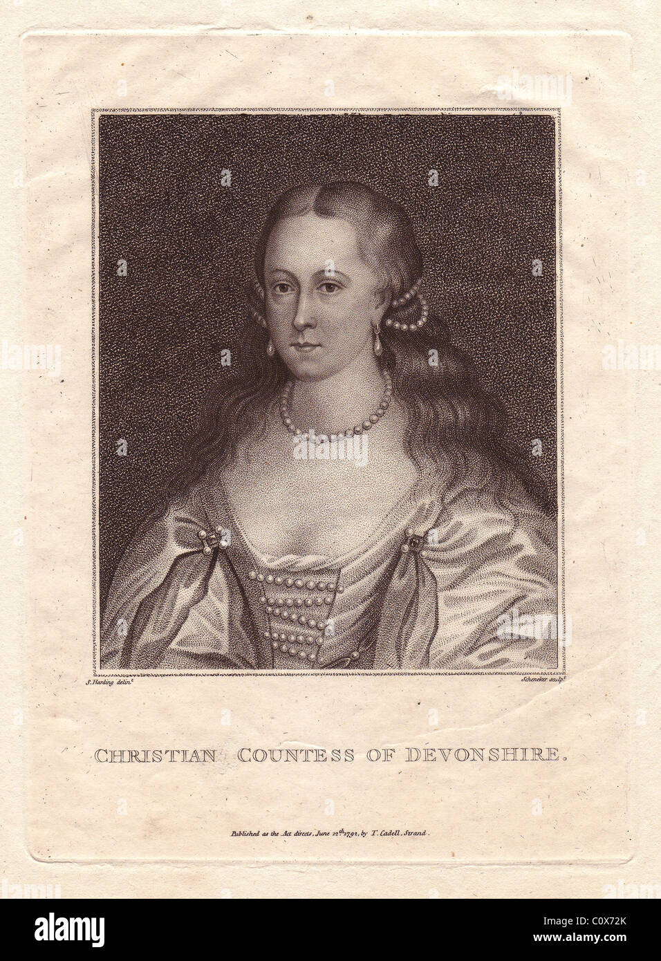 Christian Cavendish, nee Bruce, comtesse de Devonshire (1595-1675). Banque D'Images