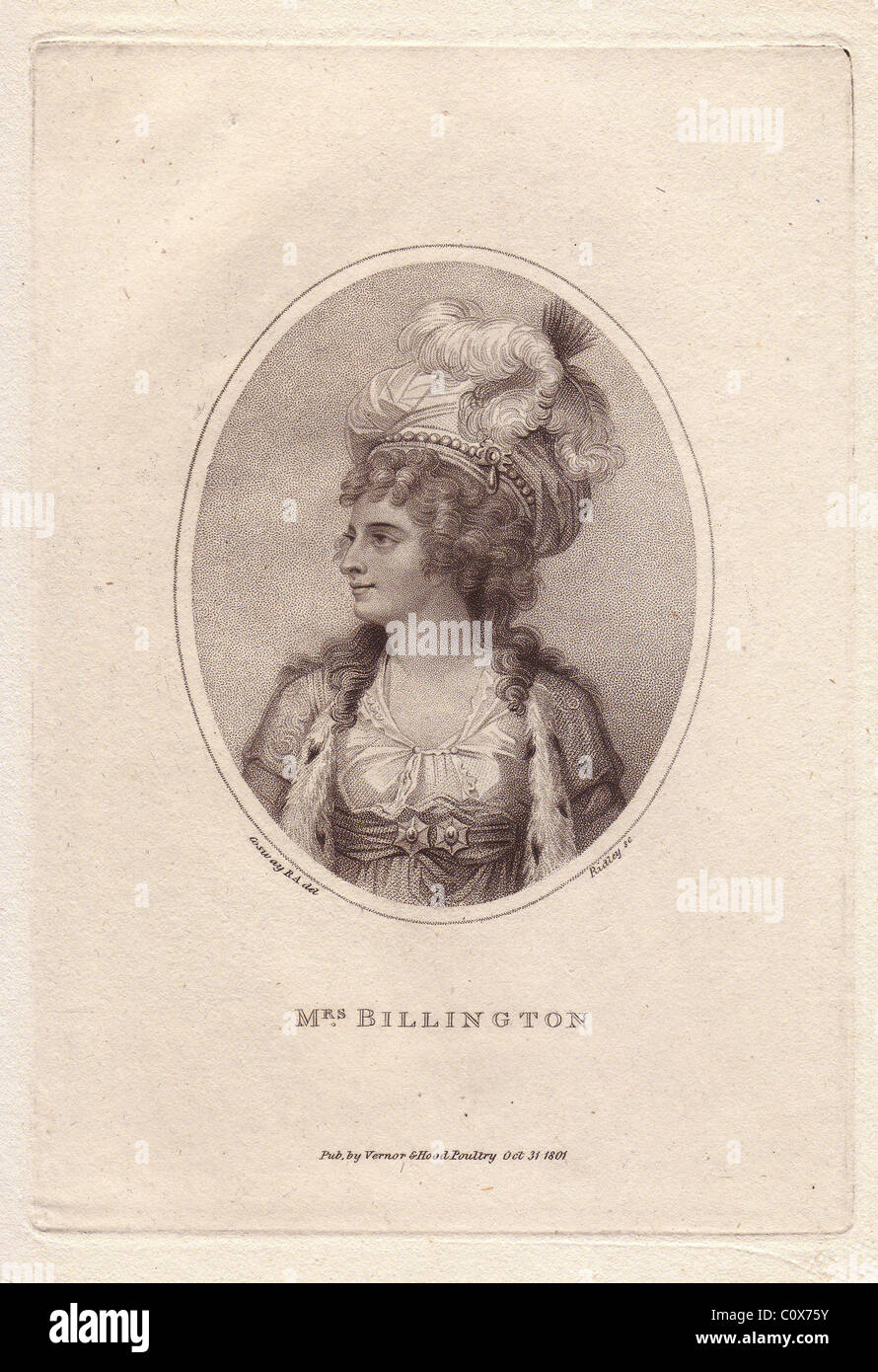 Mme Elizabeth Billington (1768-1818), chanteuse d'opéra anglais Banque D'Images