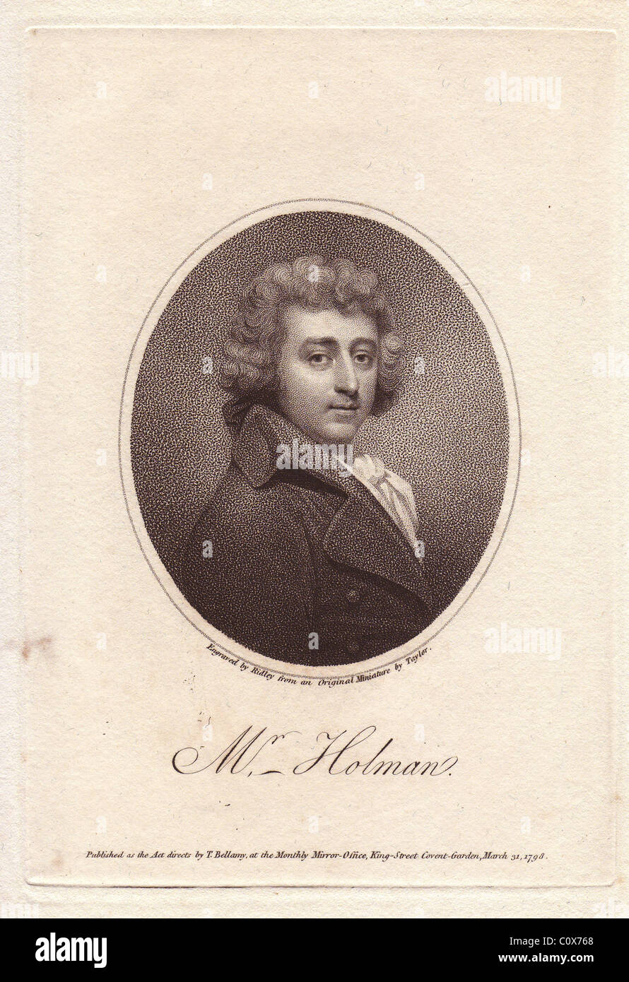 M. Joseph George Holman (1764-1817), acteur anglais. Banque D'Images