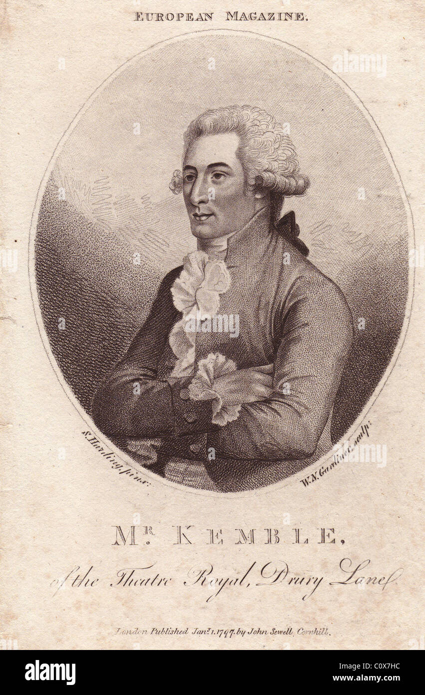 M. Charles Kemble (1775-1854), acteur, chanteur et compositeur. Banque D'Images