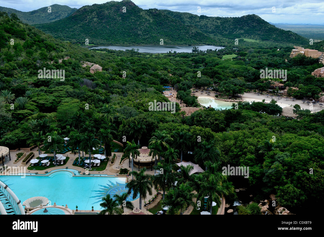 Panorama de Sun City holiday resort en Afrique du Sud Banque D'Images