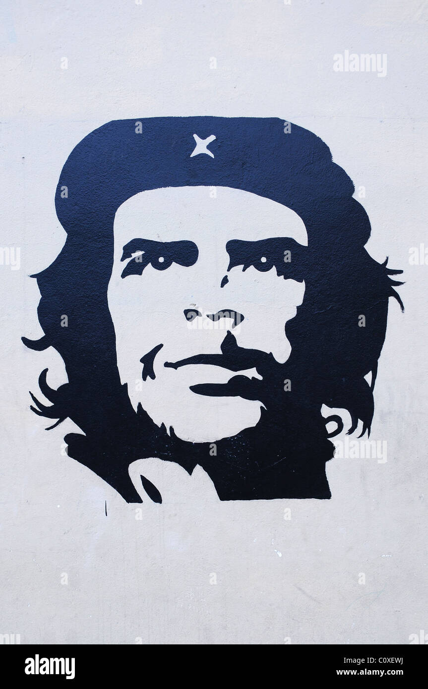 Une murale de Che Guevara, prises à la Havane, Cuba Banque D'Images