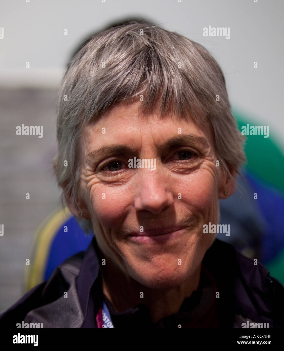 Médaillé d'or olympique Marathon Joan Benoit. Banque D'Images