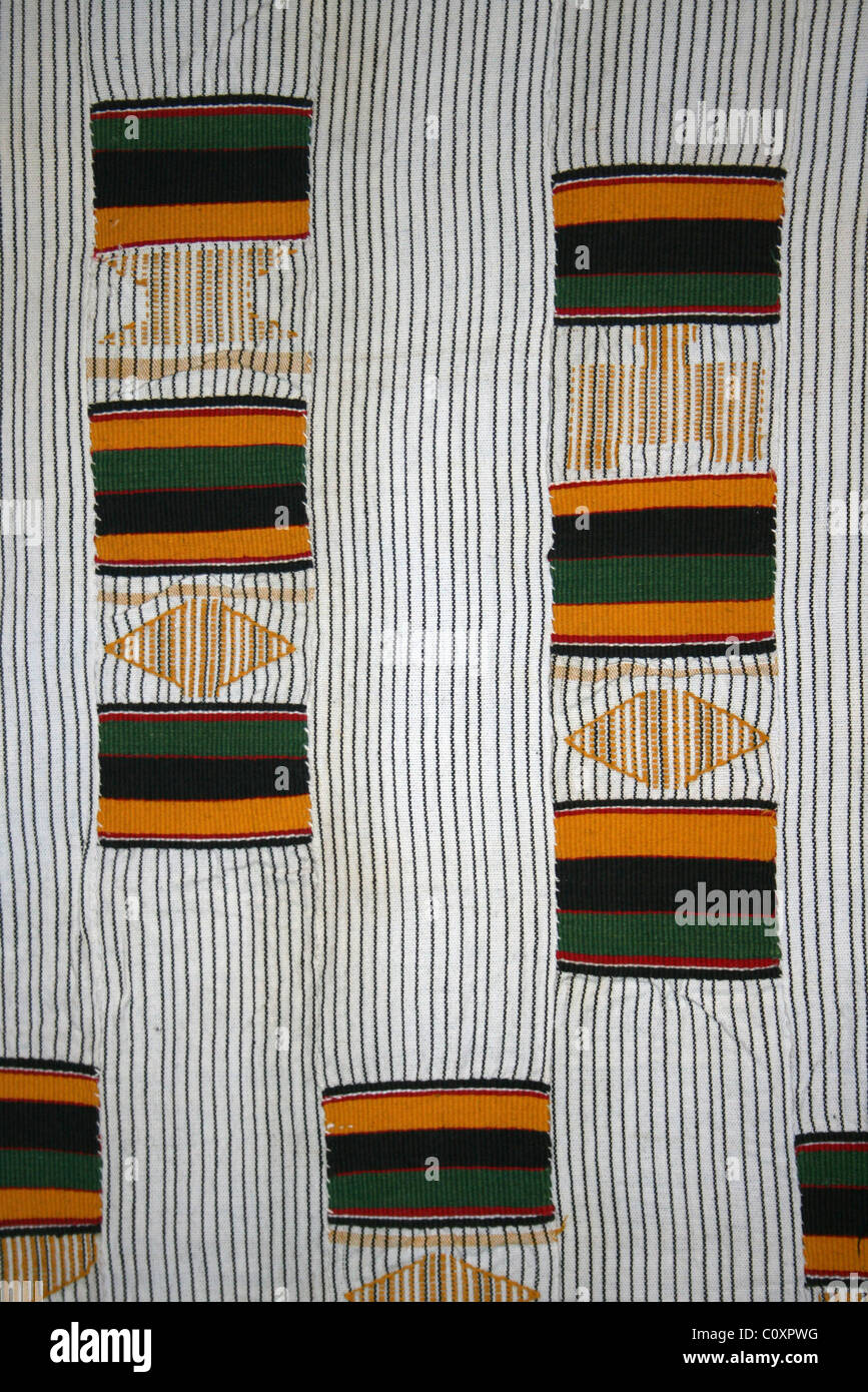 Bande traditionnelle-tissé, Ewe, Dzelu Kofe, Ghana, Afrique de l'Ouest Banque D'Images