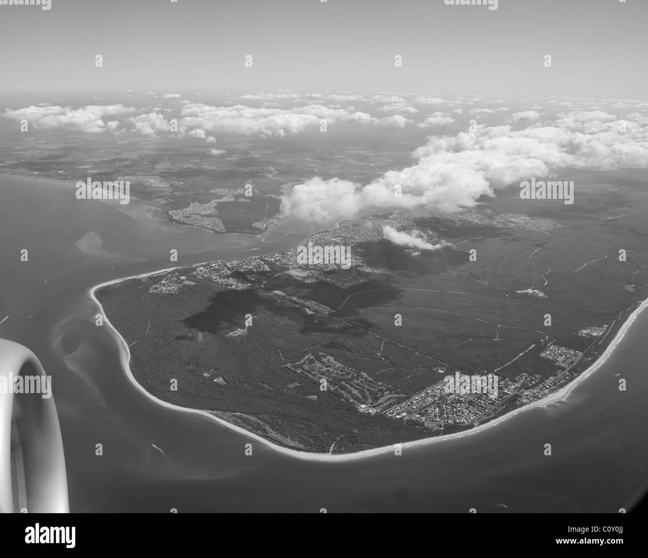 Vue aérienne de la côte australienne, Queensland Banque D'Images