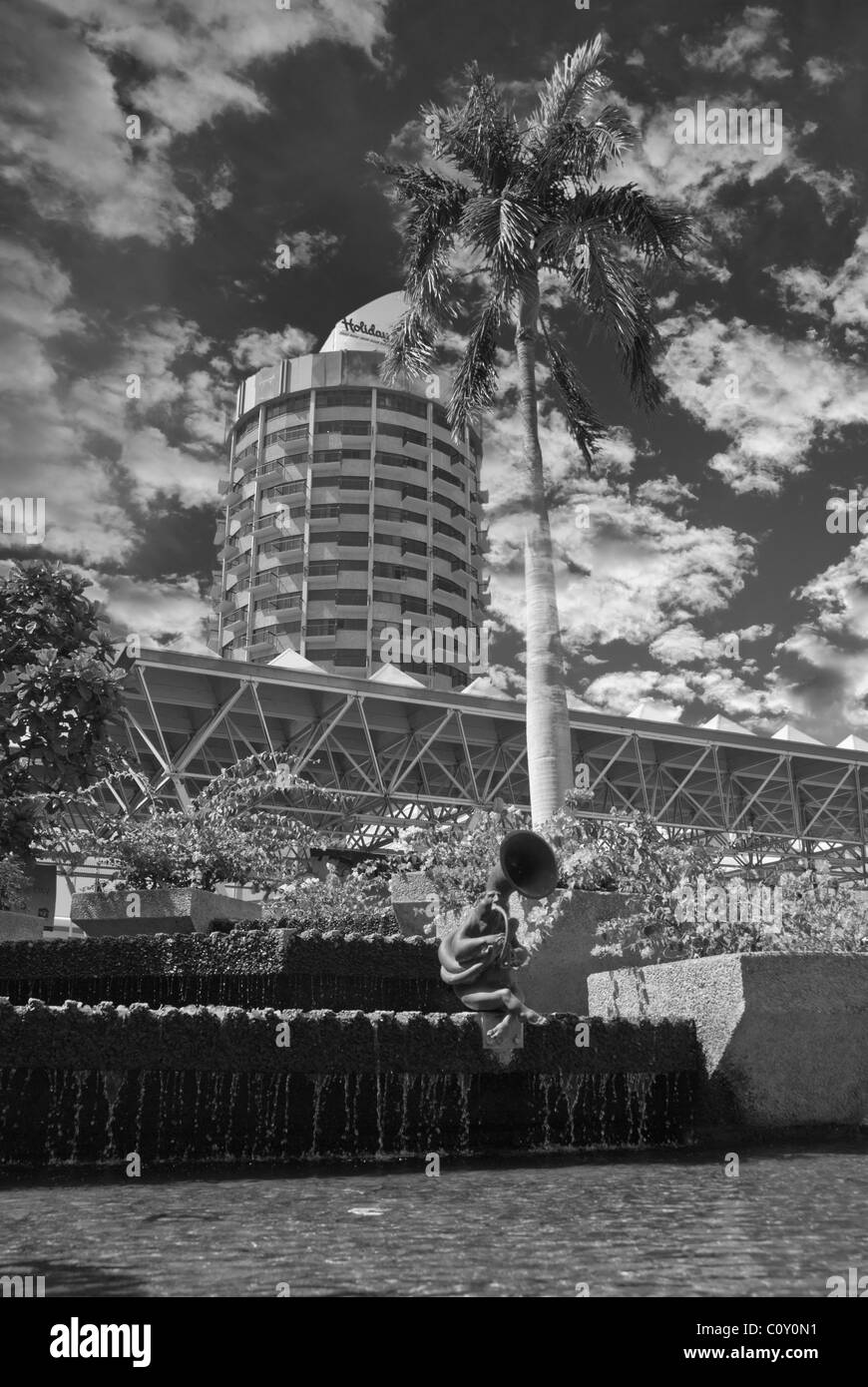 Sculpture et gratte-ciel de Townsville, Australie Banque D'Images