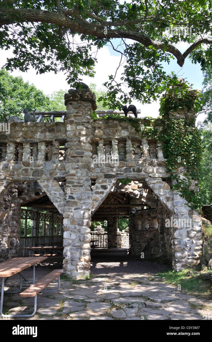 Château de Gillette à East Haddam, Connecticut - ancienne maison du célèbre acteur William Gillette qui a joué Sherlock Holmes sur scène Banque D'Images