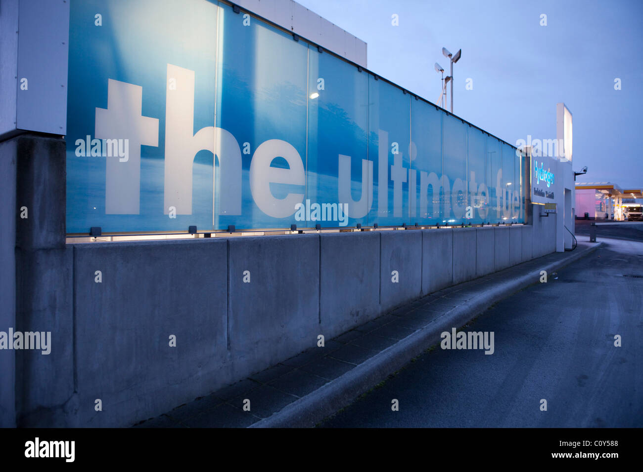 Station de remplissage de carburant d'hydrogène à Reykjavik - partie d'un plan pour essayer de faire une ''économie de l'hydrogène, de l'Islande Banque D'Images