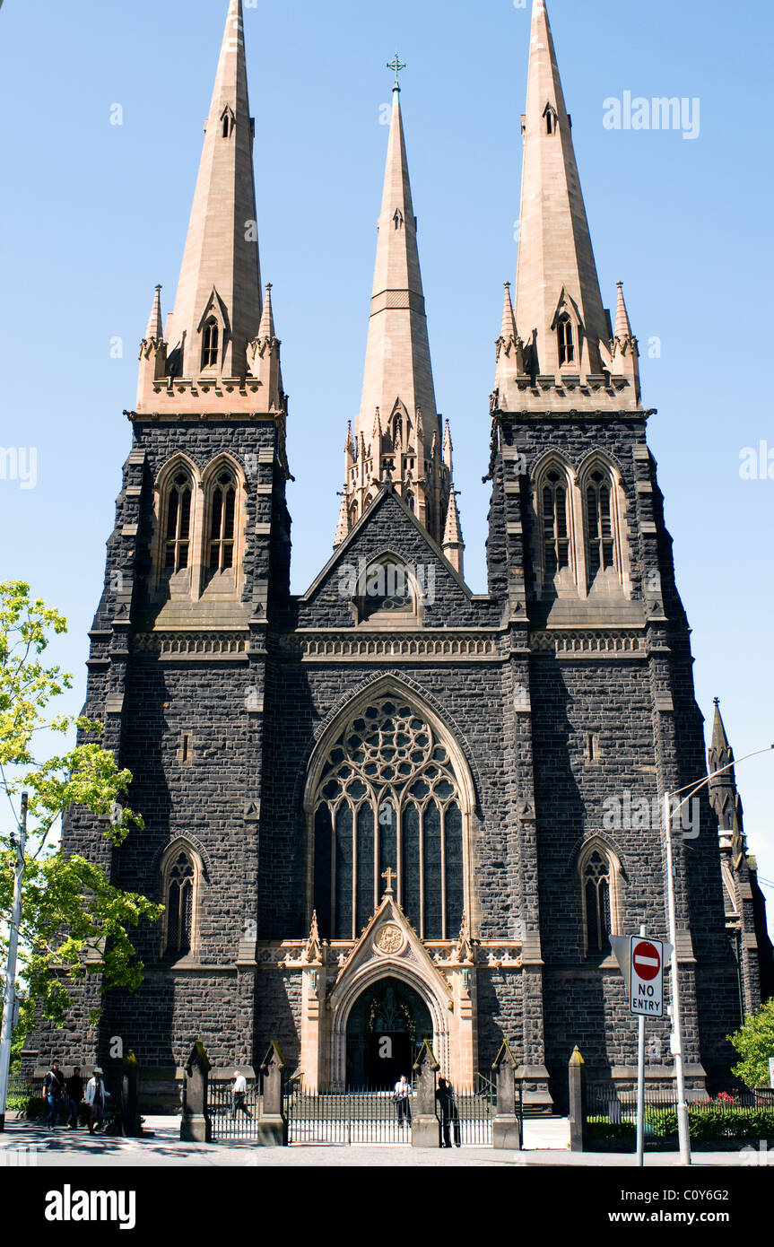 La cathédrale Saint Patrick, Victoria Melbourne Australie Banque D'Images