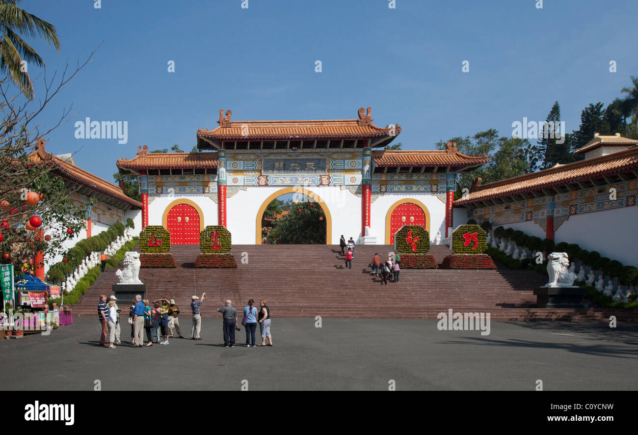Entrée au monastère de Fo Guang Shan Banque D'Images