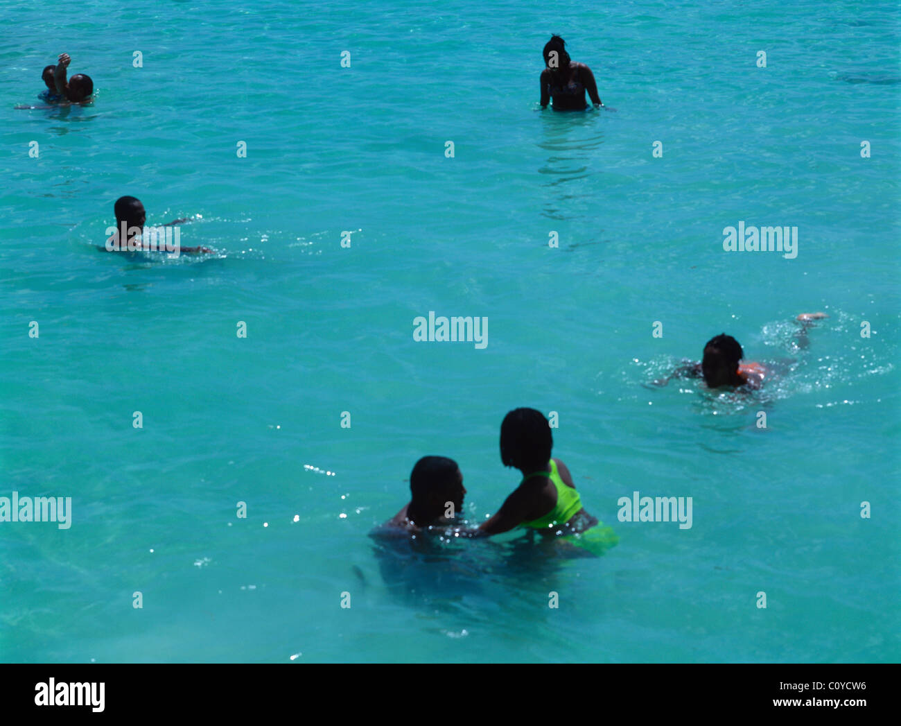 Piscine Piscine Personnes Tobago Nylon Banque D'Images