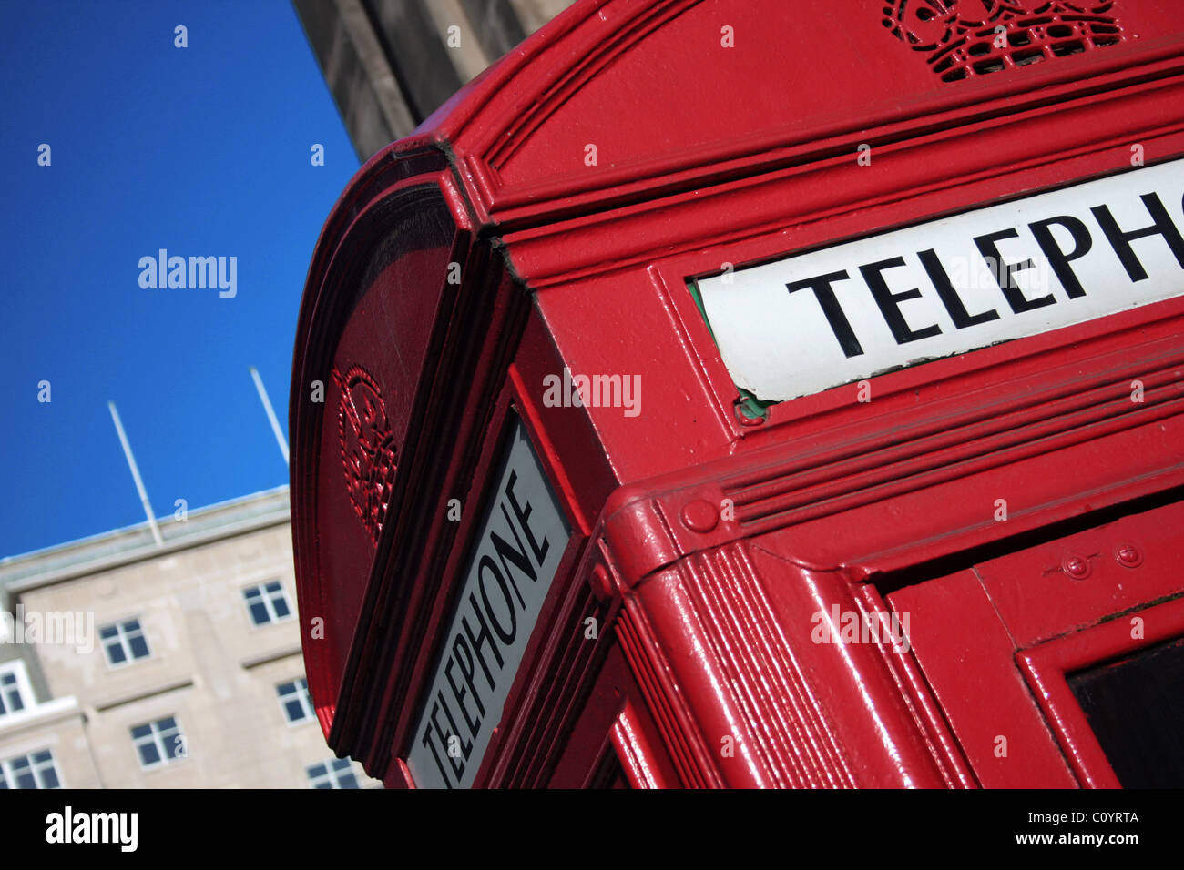 La boîte de téléphone rouge Banque D'Images