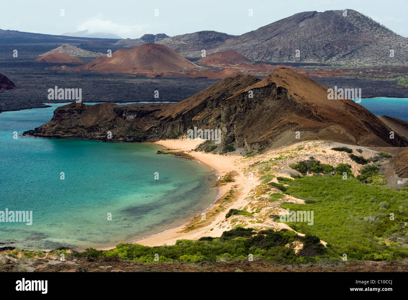 Bartolome Island Paysage - Îles Galapagos, Equateur Banque D'Images