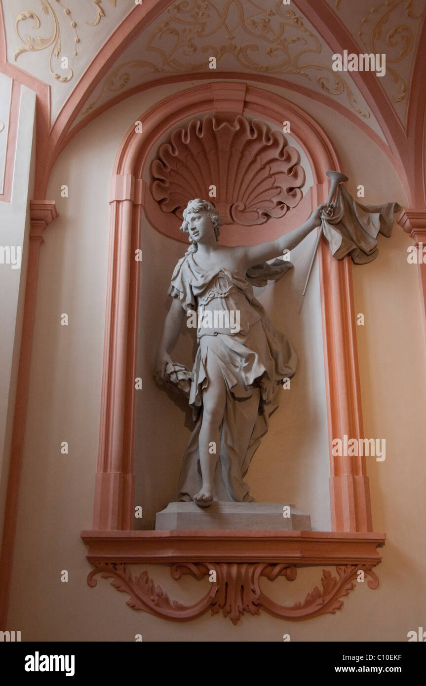 L'Autriche, vallée de la Wachau, Melk. 900 ans de l'Abbaye de Melk baroque (aka Benediktinerstift). L'intérieur. Banque D'Images