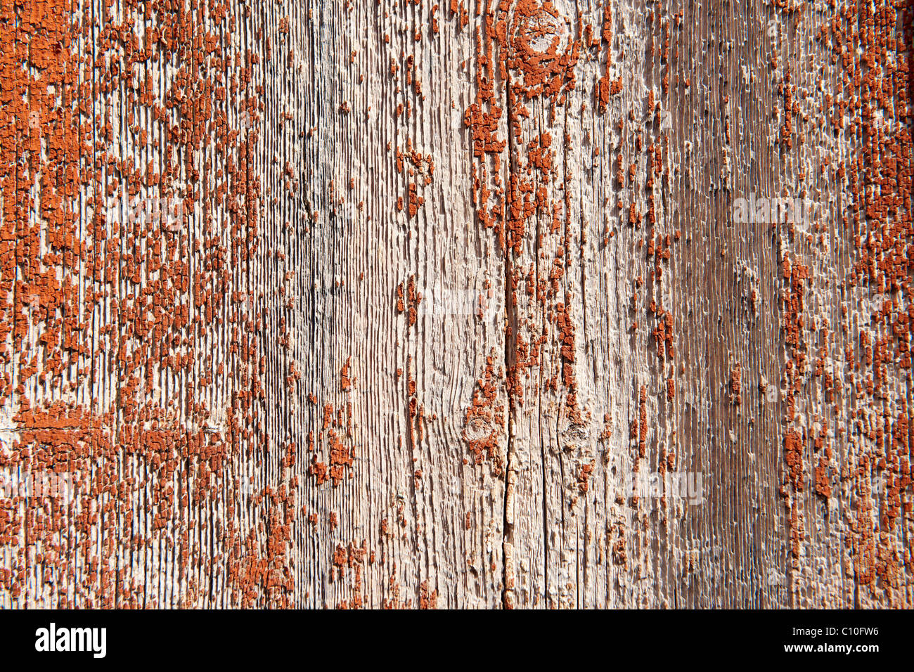 L'écaillage de la peinture orange fond close up Banque D'Images