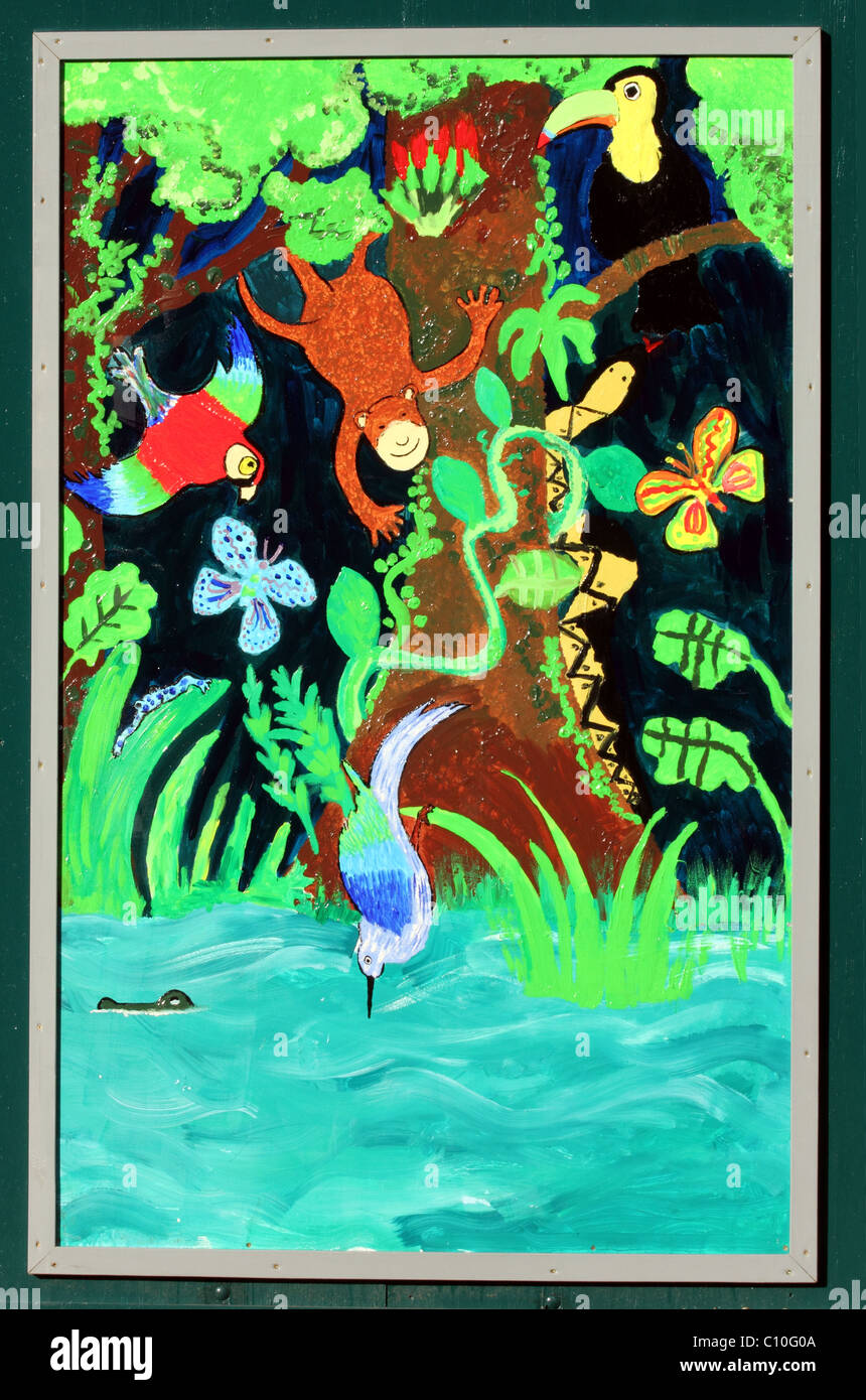 Peinture murale fresque Street Art Banque D'Images