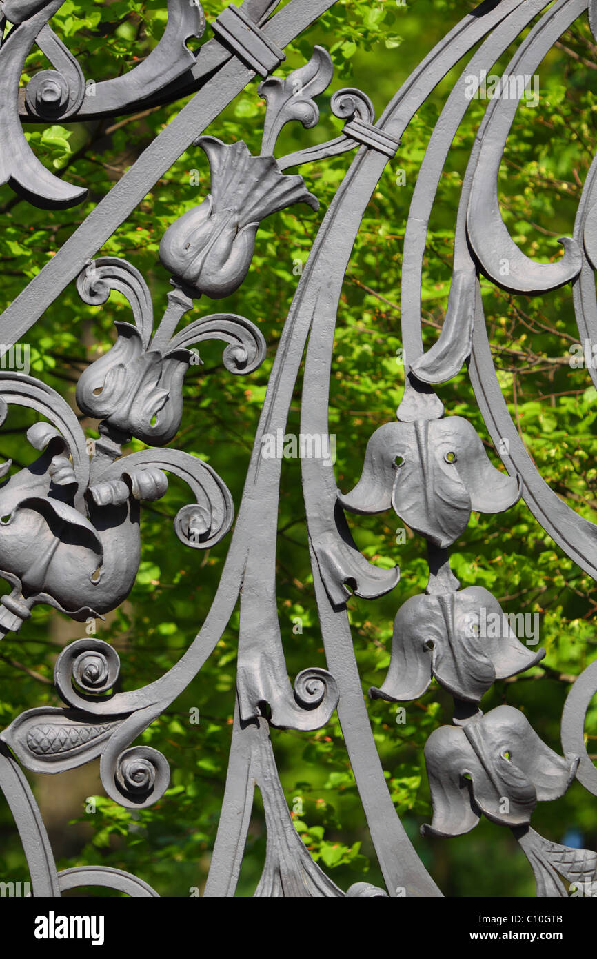 Modèle végétatif du treillis jardin Mikhailovsky Banque D'Images