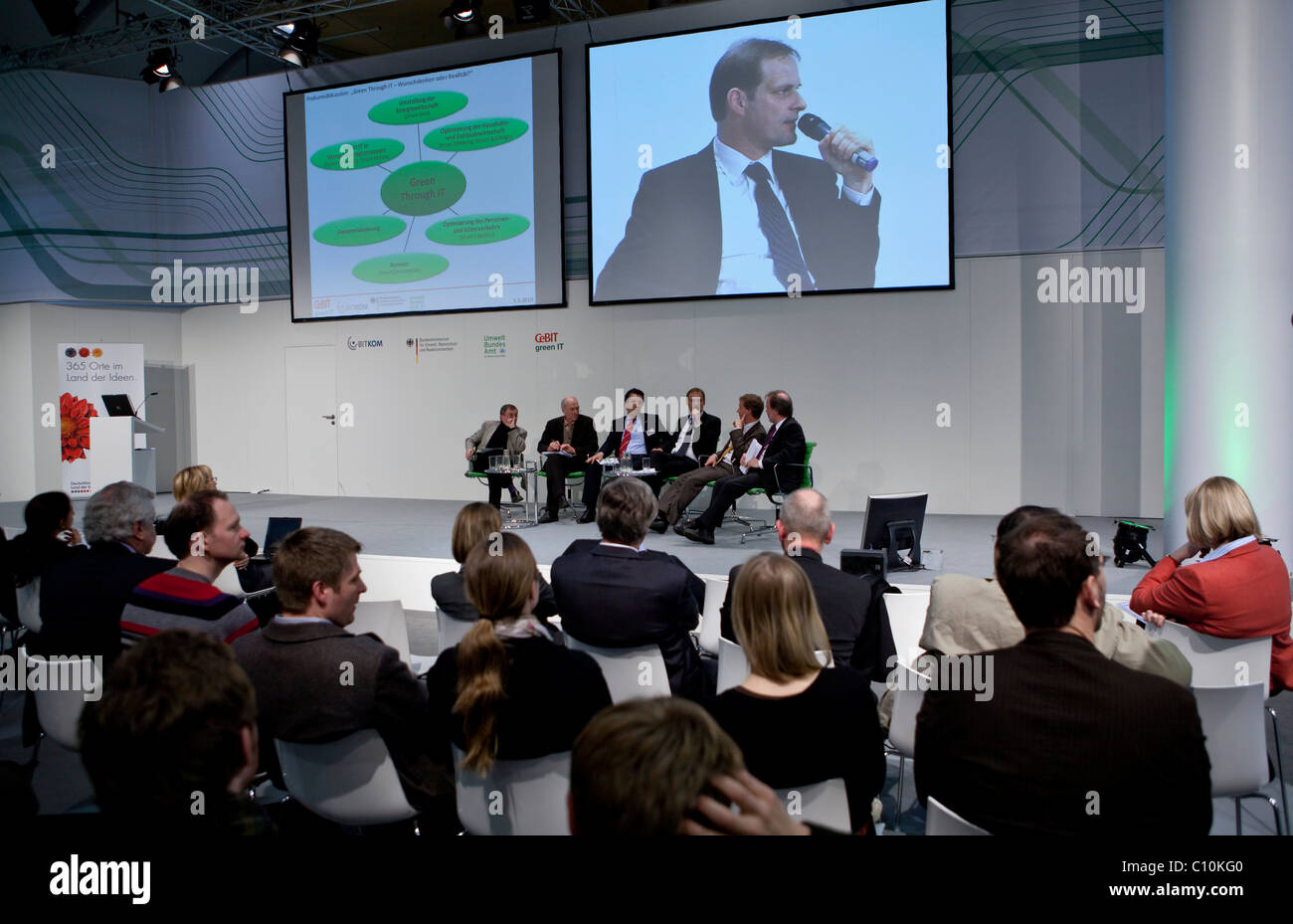 Présentation de l'Agence fédérale de l'environnement, Internationale Computermesse international Cebit de Hanovre, juste de l'ordinateur Banque D'Images