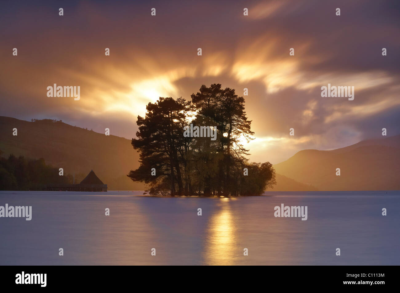 Loch Tay Sunset Banque D'Images