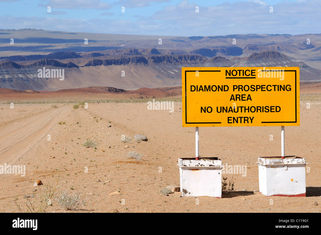 La zone de prospection de diamants, Richtersveld, Afrique du Sud Banque D'Images