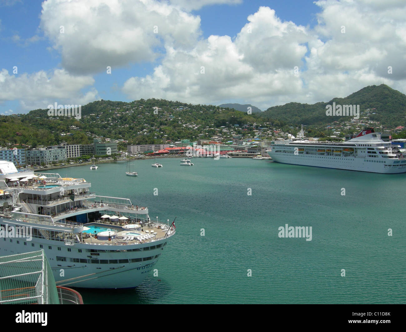 Cruise ship port Castries à Sainte-lucie Antilles Banque D'Images