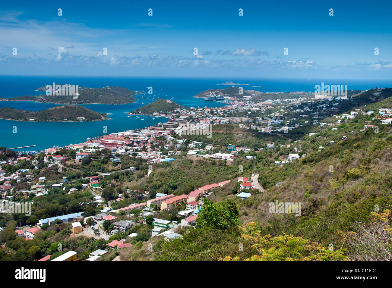 Saint Thomas et les couleurs du paysage, des Caraïbes Banque D'Images