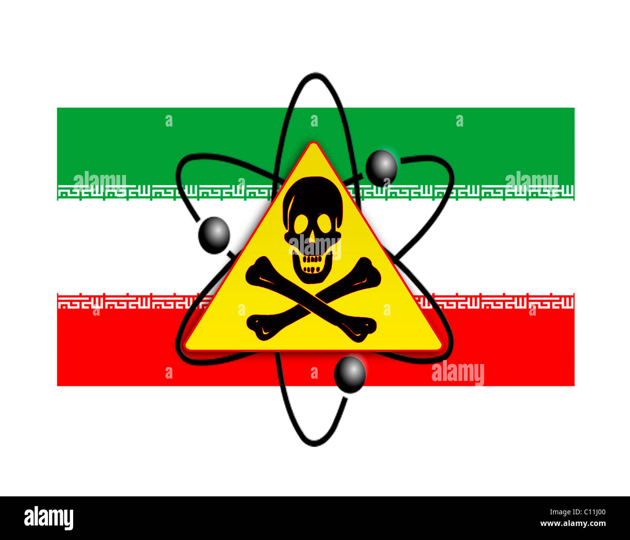 Image symbolique, conflit qui oppose l'Iran et l'Organisation des Nations Unies, la communauté internationale Banque D'Images