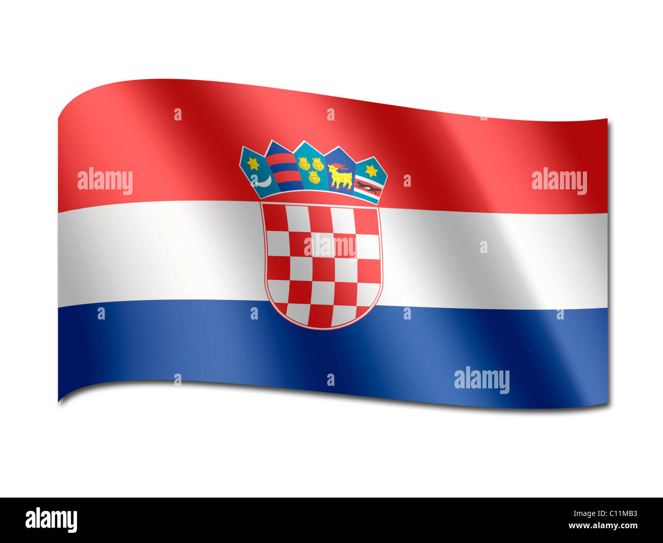 Drapeau de la Croatie Banque D'Images