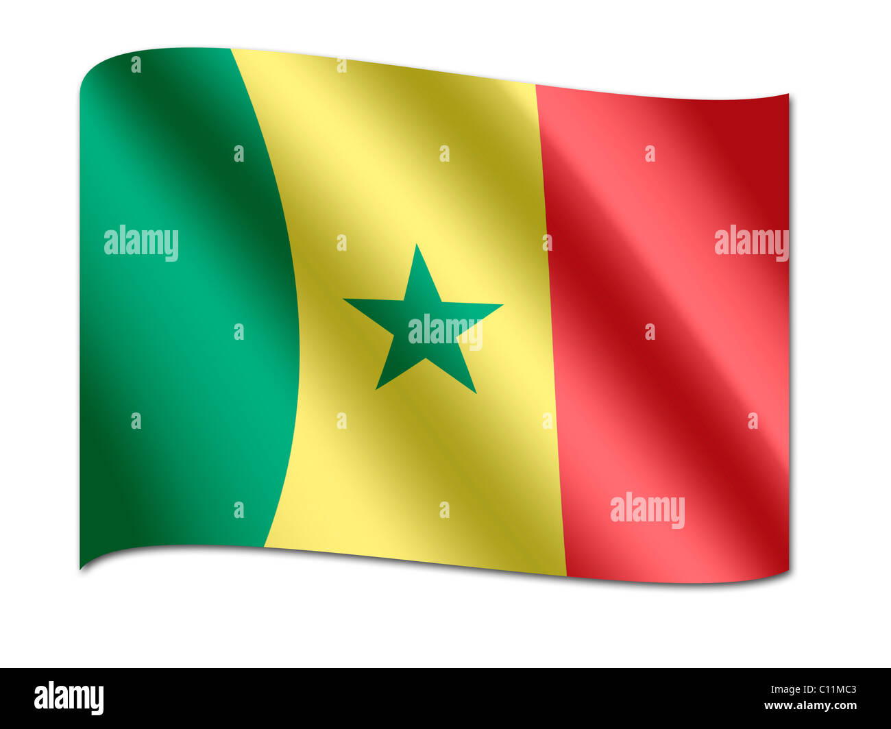 Drapeau du Sénégal Banque D'Images