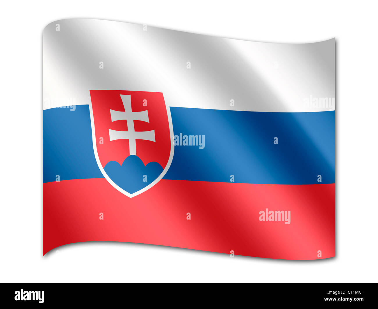 Drapeau de la Slovaquie Banque D'Images
