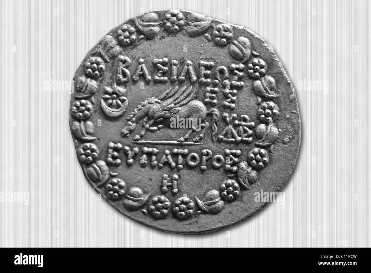 Ancienne pièce de monnaie grecque à partir de 330 av. Banque D'Images