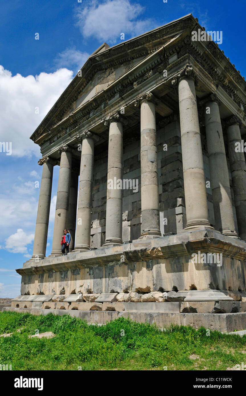 Temple de Mithra hellénistique historique à Garni, région de Kotayk, en Arménie, en Asie Banque D'Images